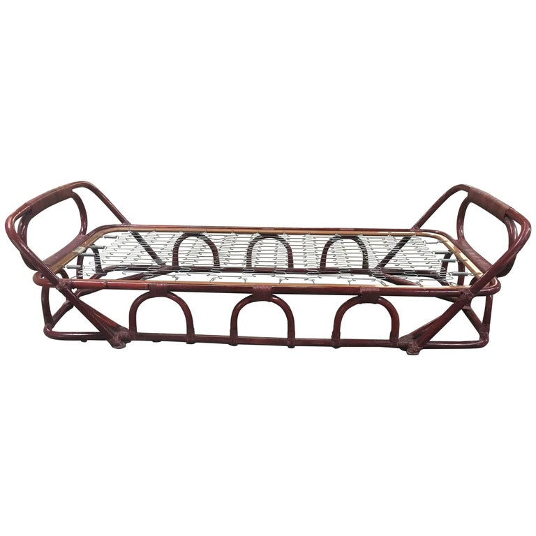 Italian Bamboo Sofa Bed from 1970s For Sale at 1stdibs