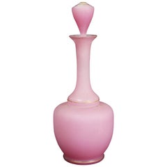 Napoleon III Pink Opaline Glass Alcool Carafe