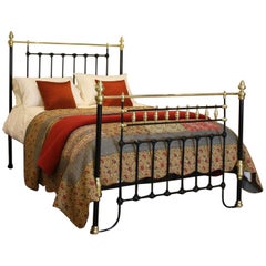 Brass and Iron Bed in Black, MK126