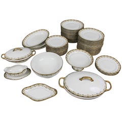 Vintage Limoges Porcelain Tableware, 67 Pieces