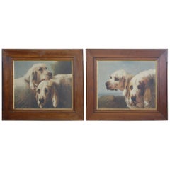 Early 20th Century Pair of Dog Portraits