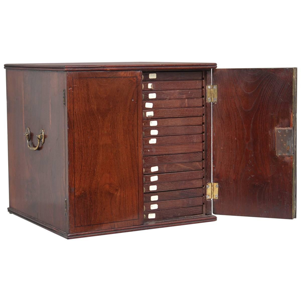 Early 19th Century Coin Collectors Cabinet