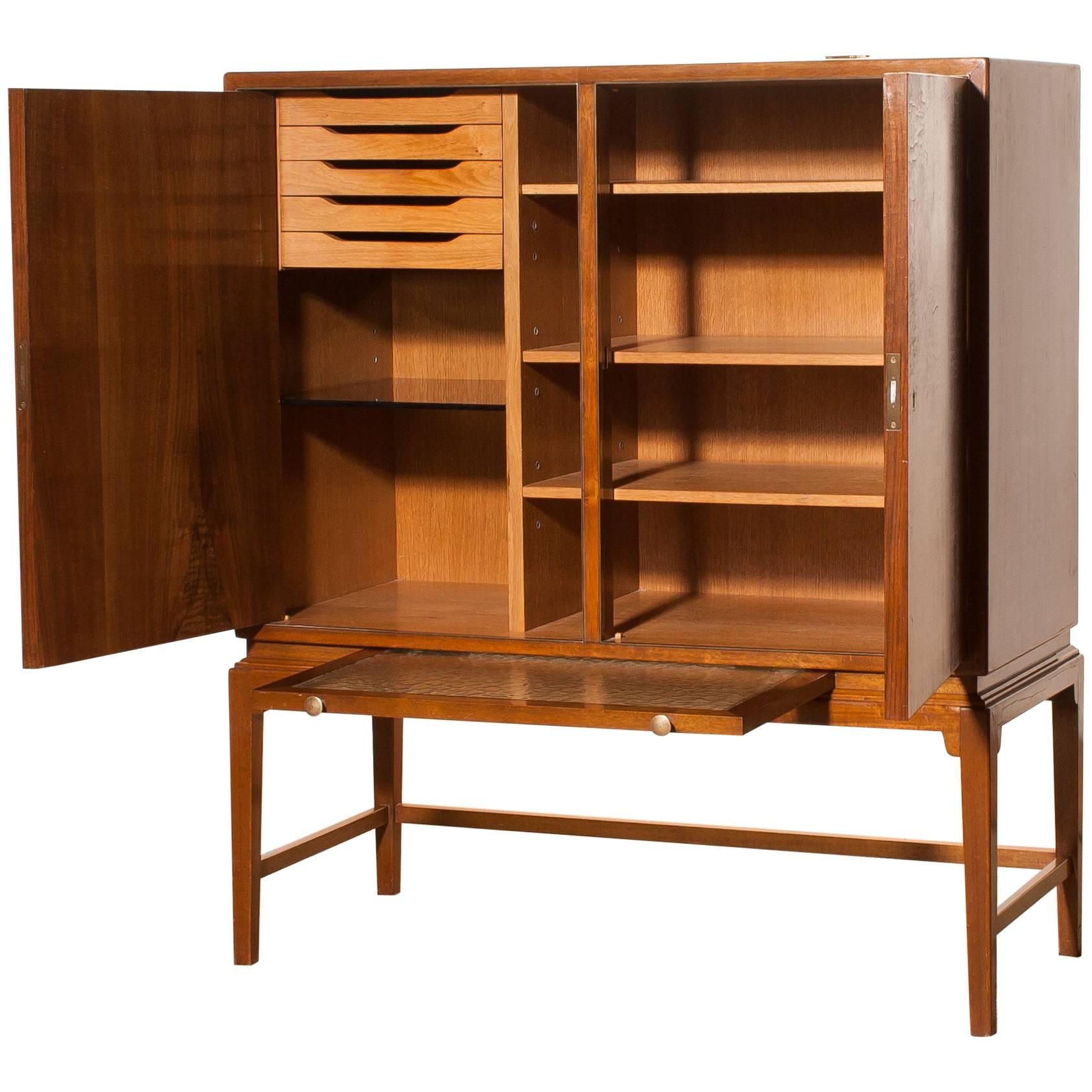1950s, Burl Wood Cabinet by Boet Sweden