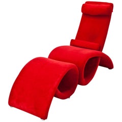 Red Lounge Chair, 20th Century
