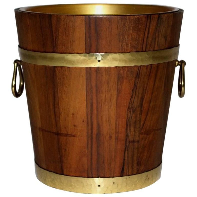 Brown Walnut Wine Cooler 1970s For Sale at 1stdibs