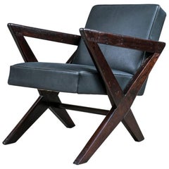 Pierre Jeanneret:: PJ-SI-45-B:: "Cross Easy Armchair":: Chandigarh:: vers 1955