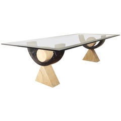 Rectangular Marble Coffee Table, 1970s by Philippe Barbier