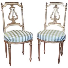 Pair of Late 19th Century Gilded Salon Chairs