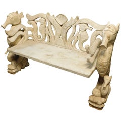 Antique Lacquered Bench