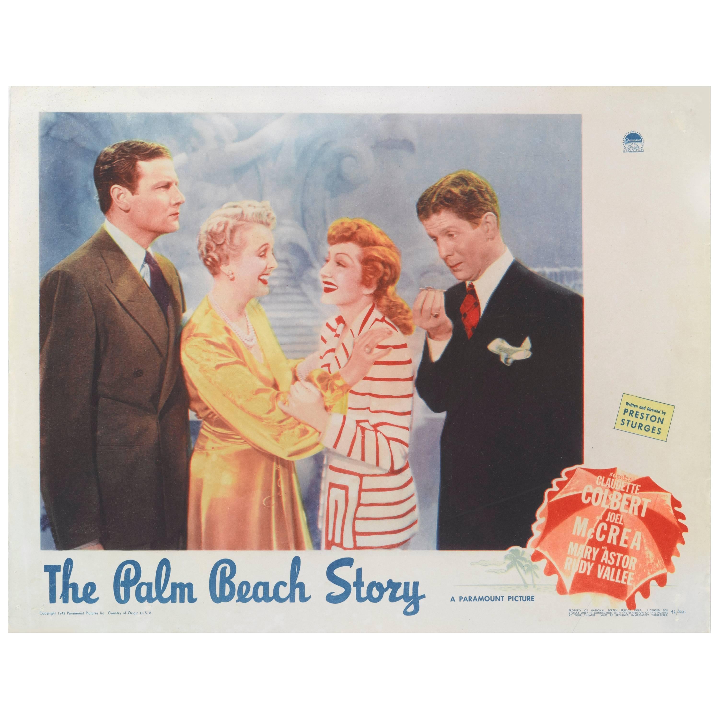« The Palm Beach Story » - Carte de visite originale des États-Unis