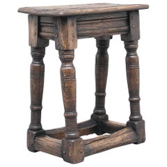 Early 20th Century Oak Joint Stool