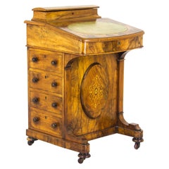 Antique Walnut Desk, Victorian Davenport Desk, Scotland 1860, H020