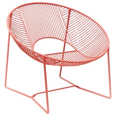 Handcrafted Outdoor Cali Wire Lounge Chair, Powder-Coated Steel