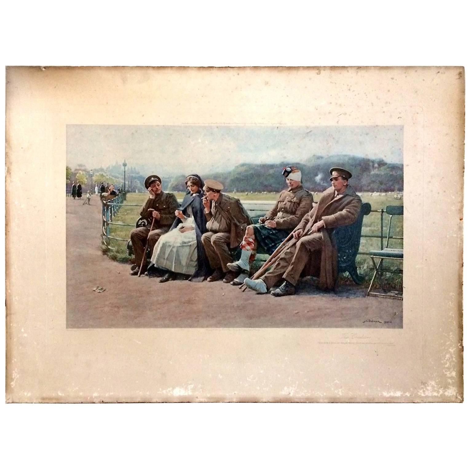 Large Photogravure Print "The Creditors" John Charles Dollman, 1916 For Sale