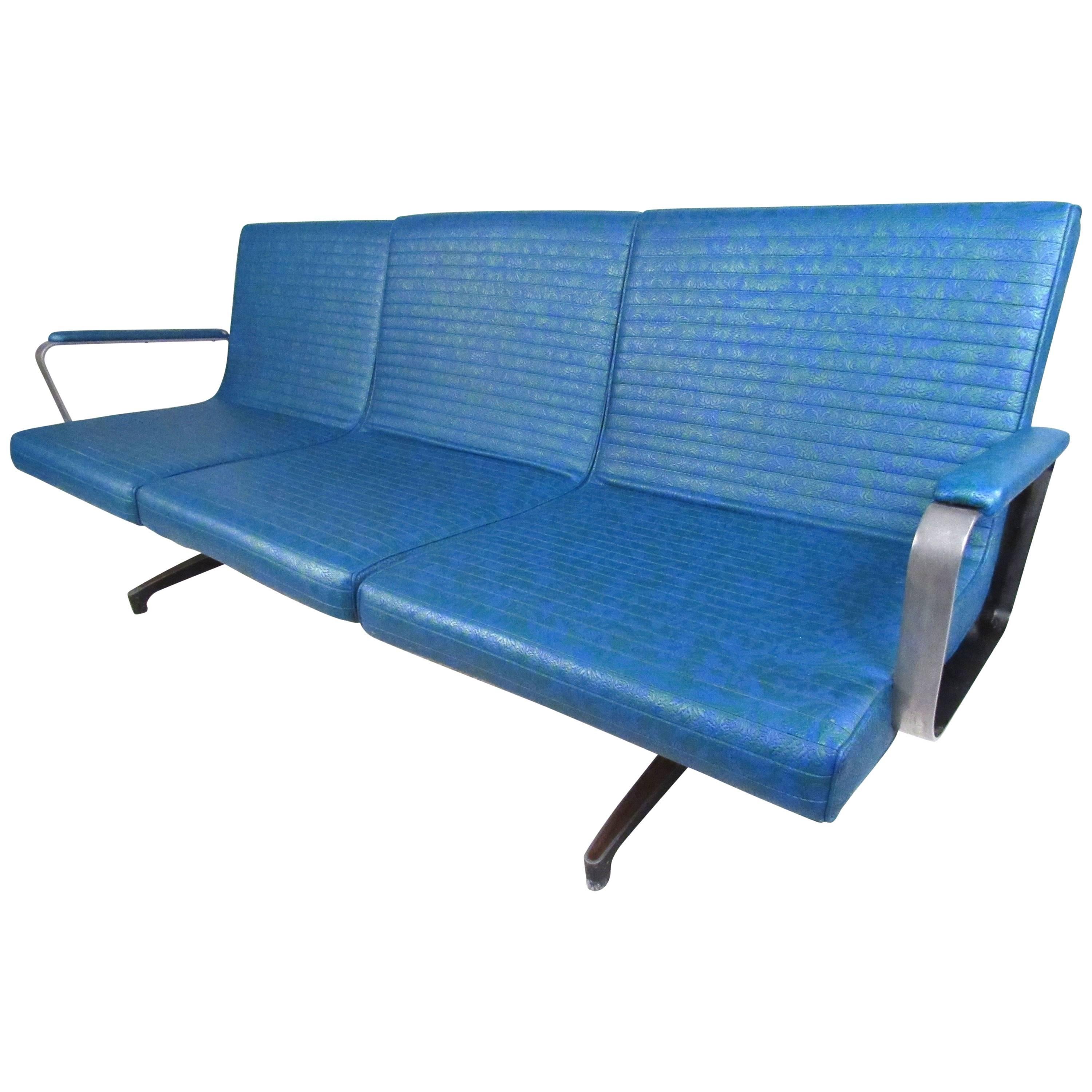 1970s Chromcraft Three-Seat Floating Sofa