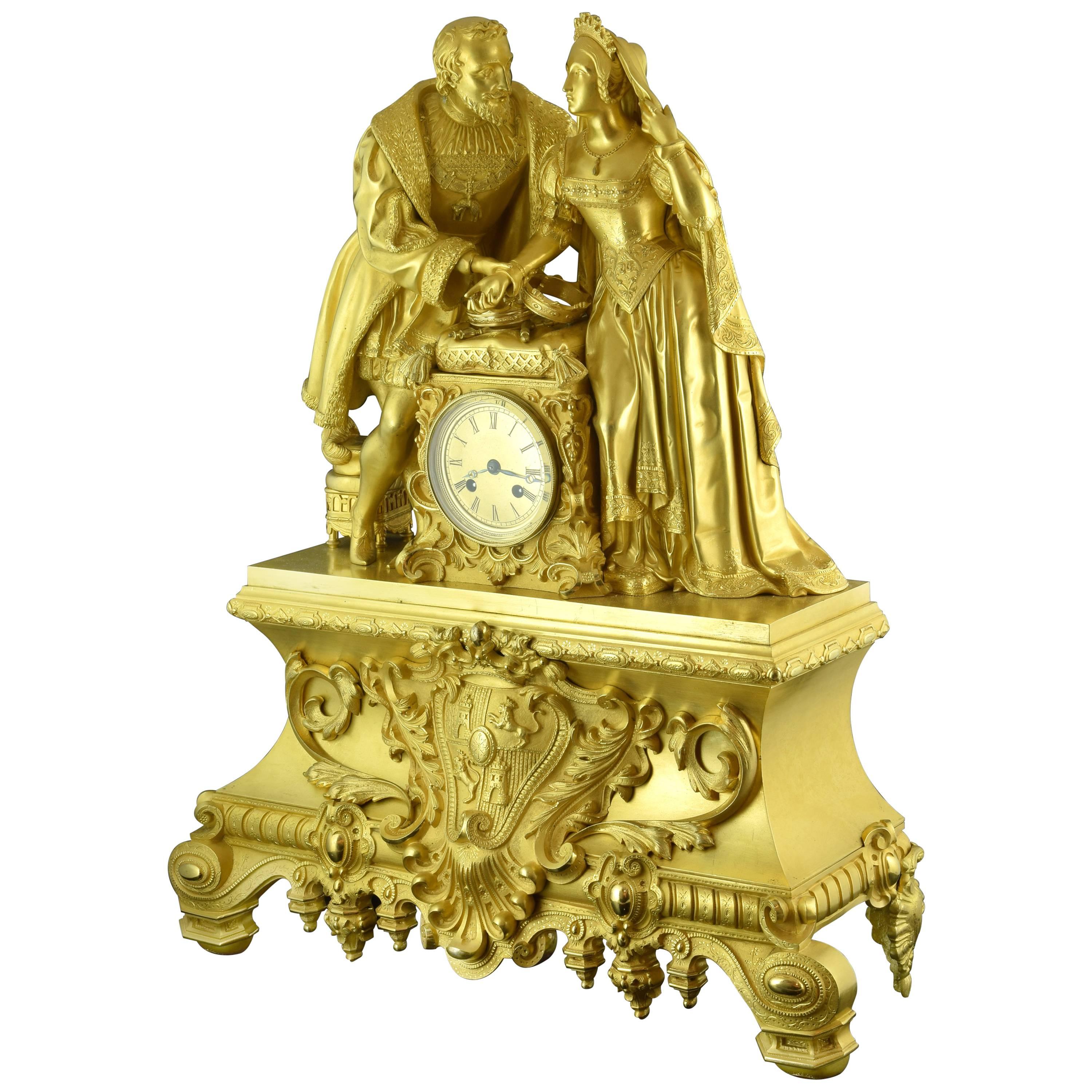 Mantel Clock, Ormolu, Jean Vincenti & Cie, France, circa 1840
