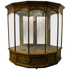 rare vitrine de mercerie en verre du 19ème siècle