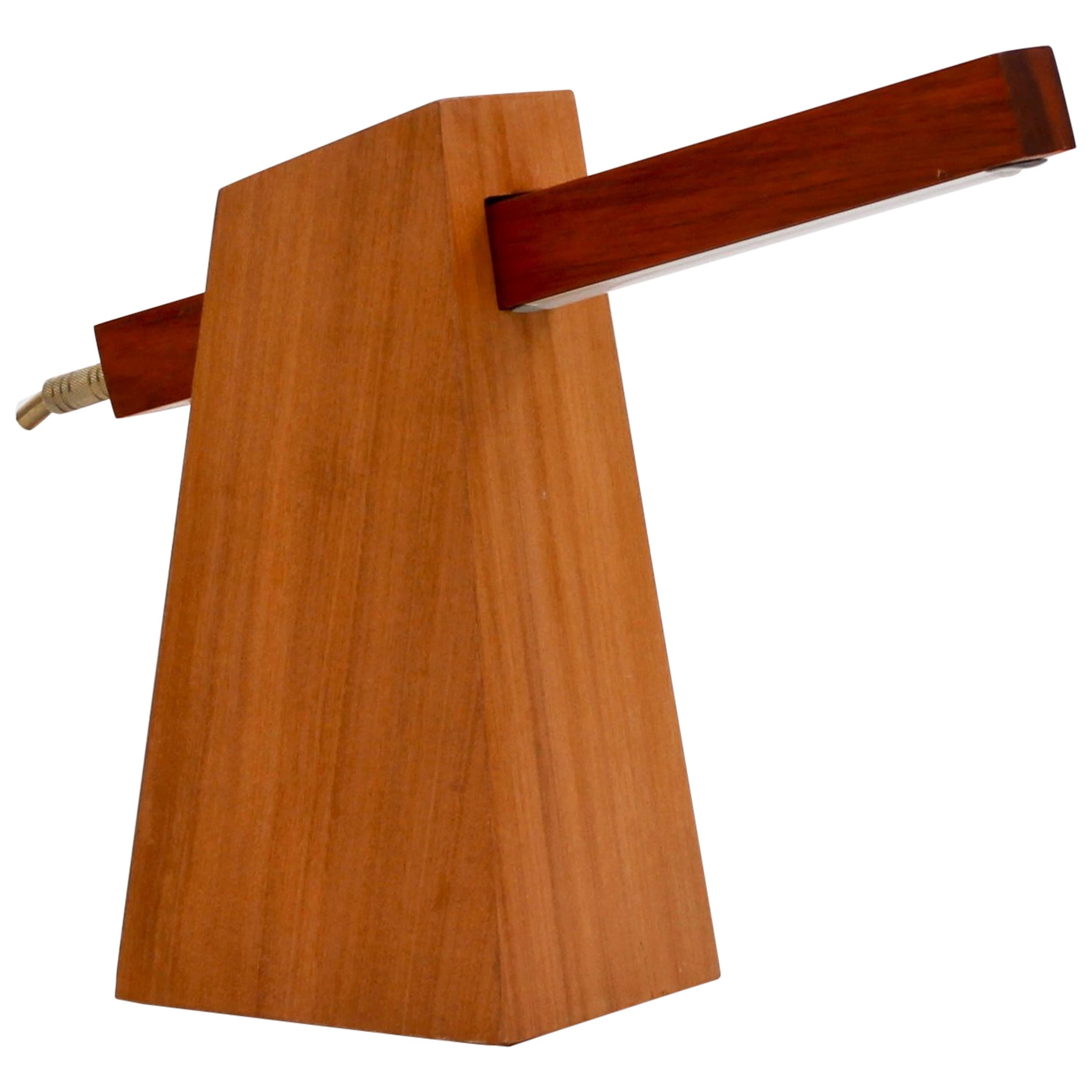 Table Lamp in Wood, Brazilian Contemporary Design by O Formigueiro For Sale