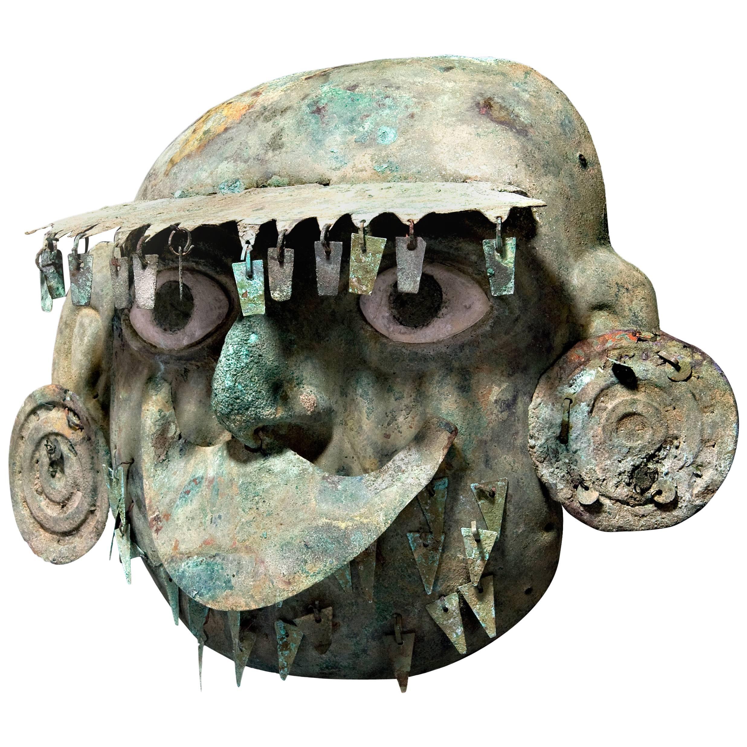 Moche Copper Bronze Mask