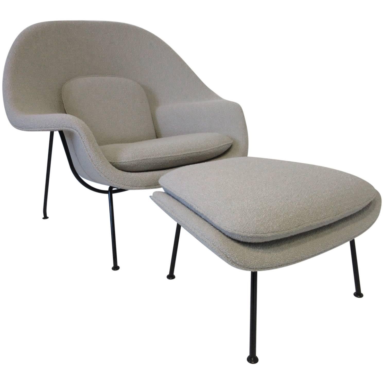 Eero Sarrinen Womb Chair and Ottoman by Knoll