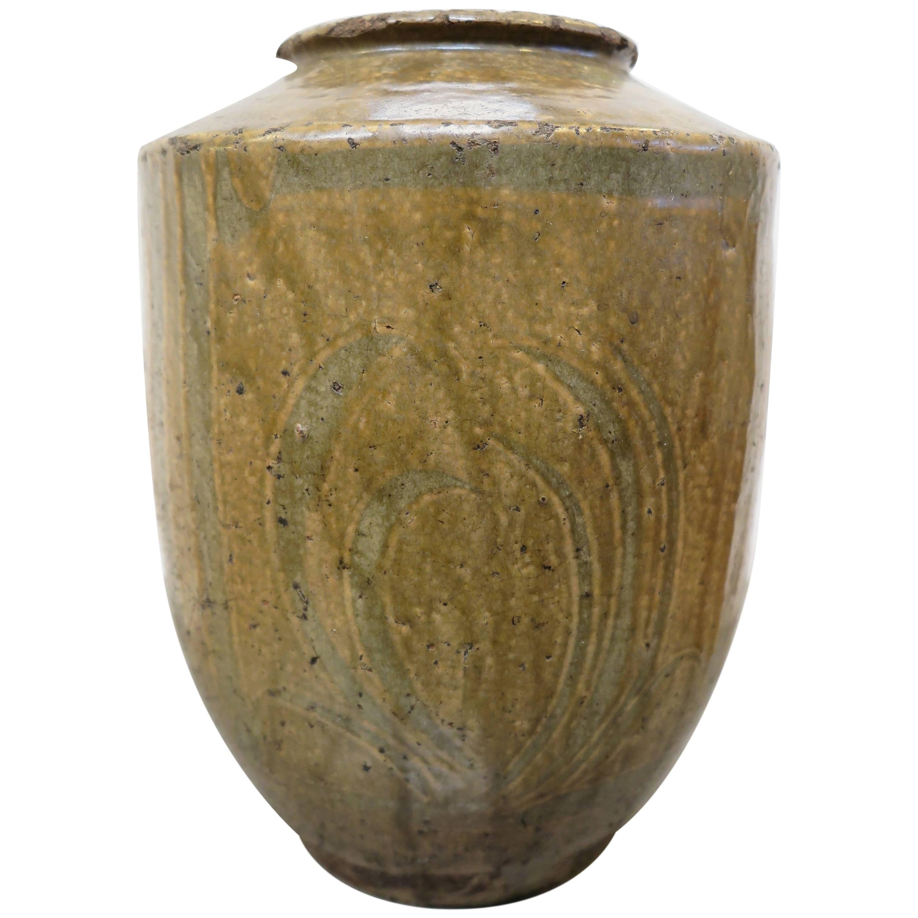 19th Century Stoneware Jar For Sale