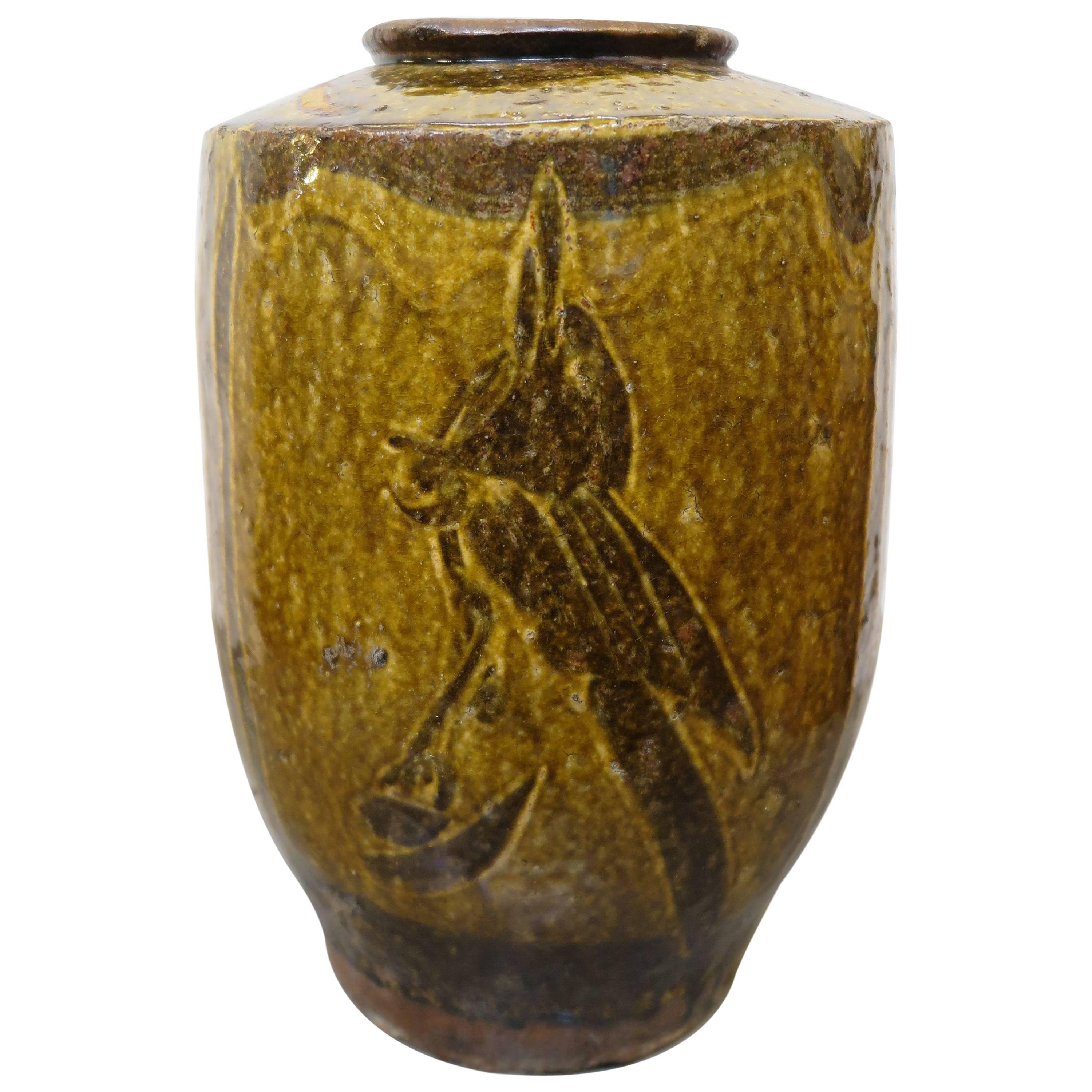 19th Century Stoneware Jar For Sale