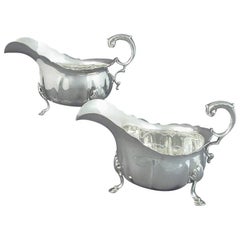 Pair of Sterling Silver Sauce Boat