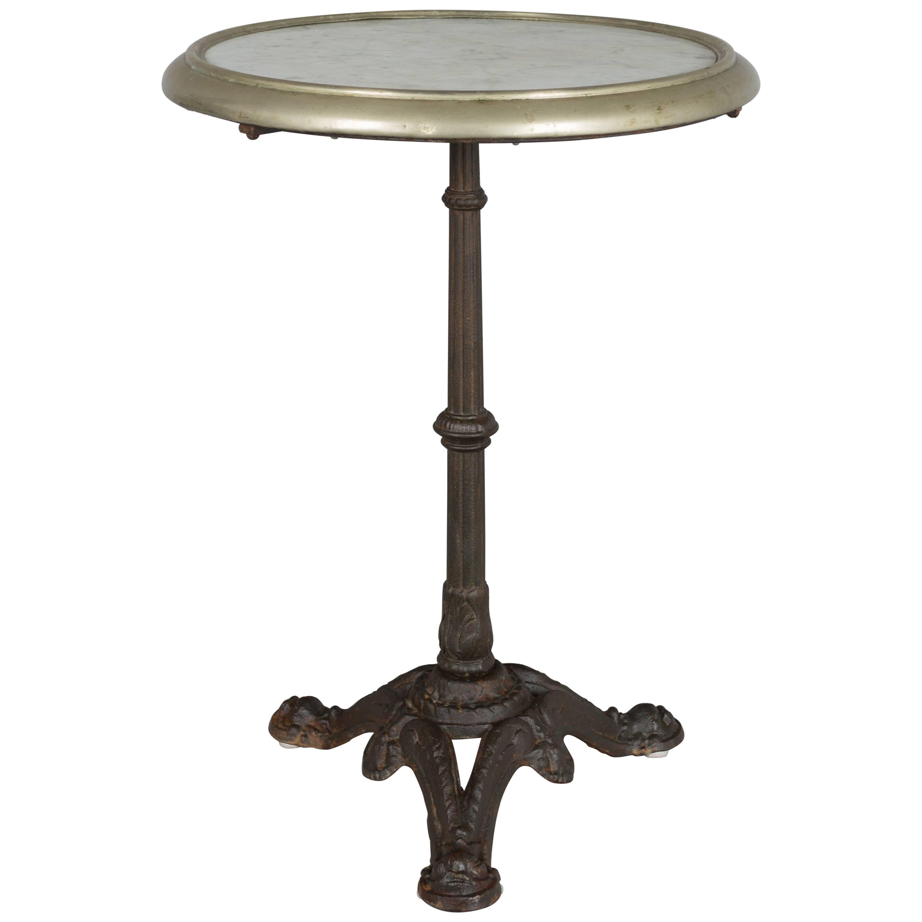 19th Century French Cast Iron Bistro Table
