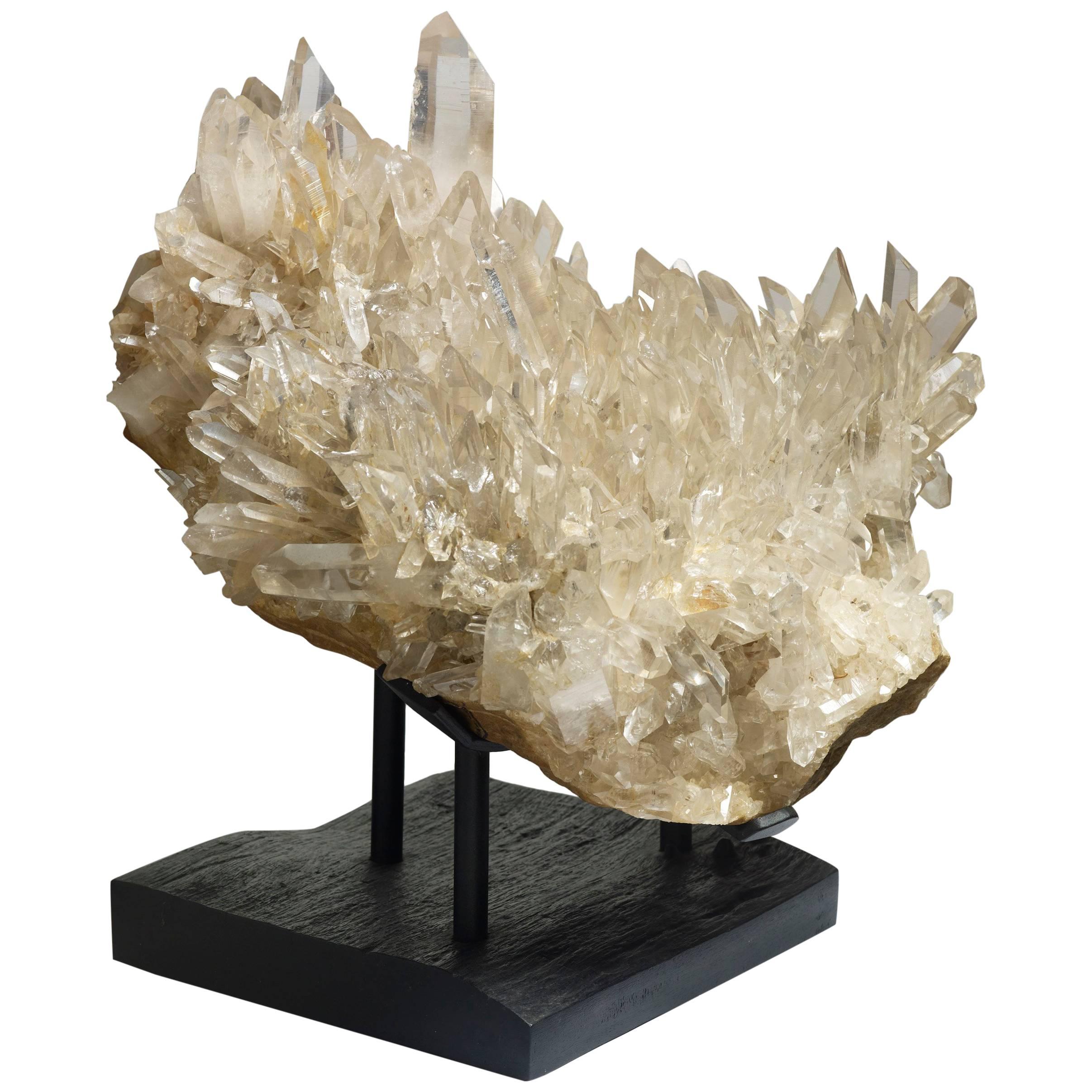 Amazing Cluster of Clear Quartz Crystals For Sale