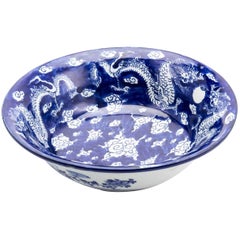 Antique Japanese Imari Porcelain Bowl with Dragon Design, Meiji Period