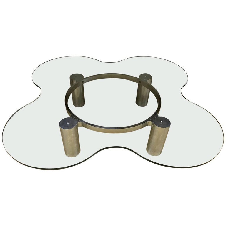 Steel And Glass Coffee Table By Lorenzo Burchiellaro Italy Circa Steel And Glass Coffee Table By Lorenzo Burchiellaro Italy Circa 1960 For