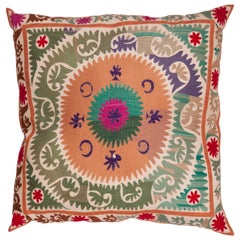 Giant Floor Pillow Made from a Traditional Mid-20th Century Samarkand Suzani
