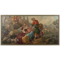 Large French Oil Painting