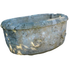 Antique Early 18th Century Italian Stone Tough Basin