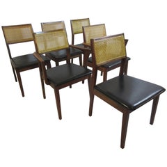 Retro Founders for Thomasville Walnut Jack Cartwright Dining Chairs