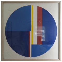 Ilya Bolotowsky 'Untitled' Blue Tondo, signed and numbered screenprint