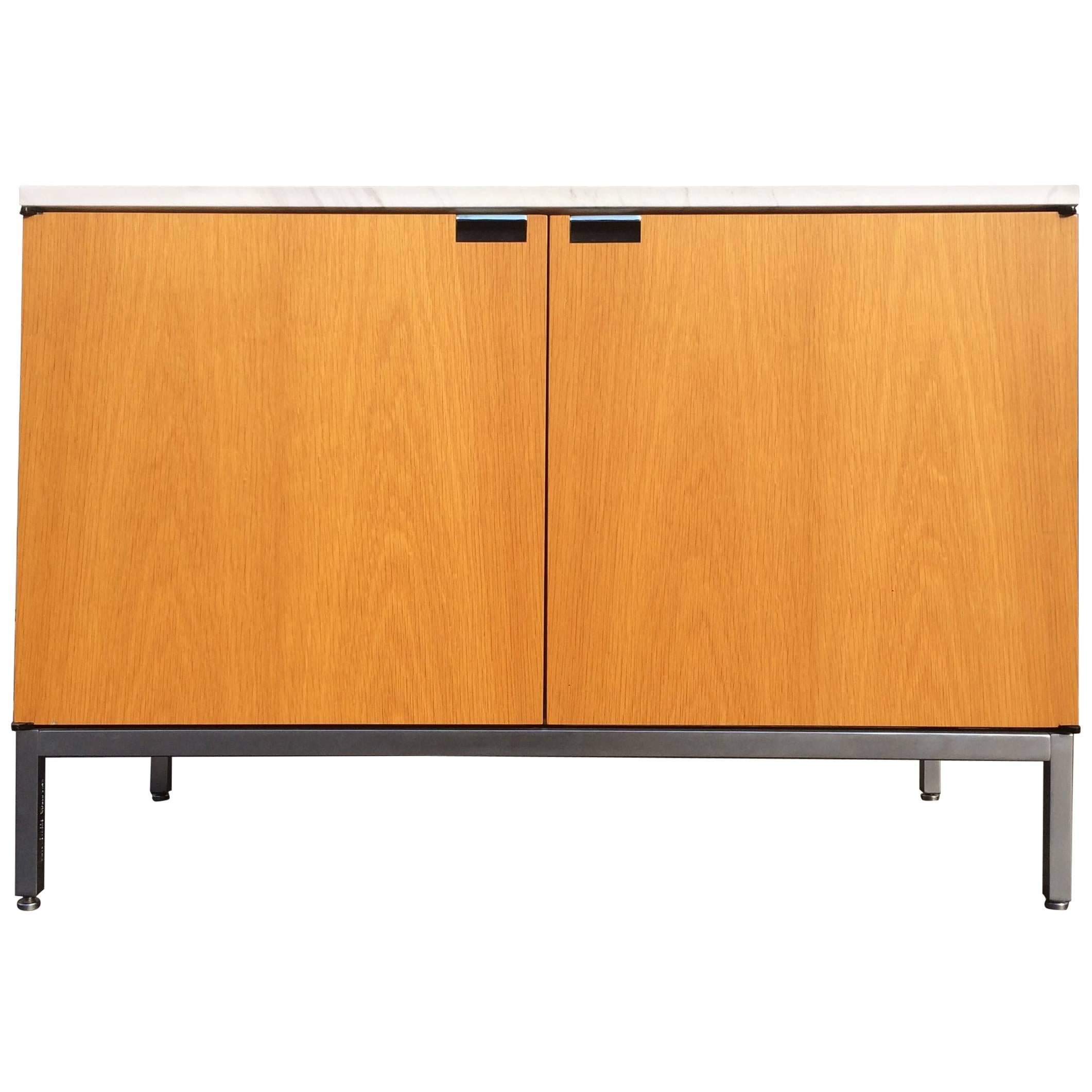 Florence Knoll Cabinet, Oak and Marble