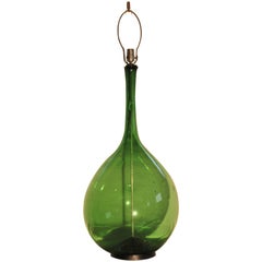 Retro Oversize Blown Glass Bottle Lamp