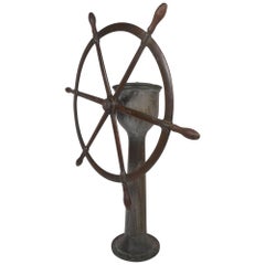 Magnificent Vintage Brass Steering Station by American Engineering Co