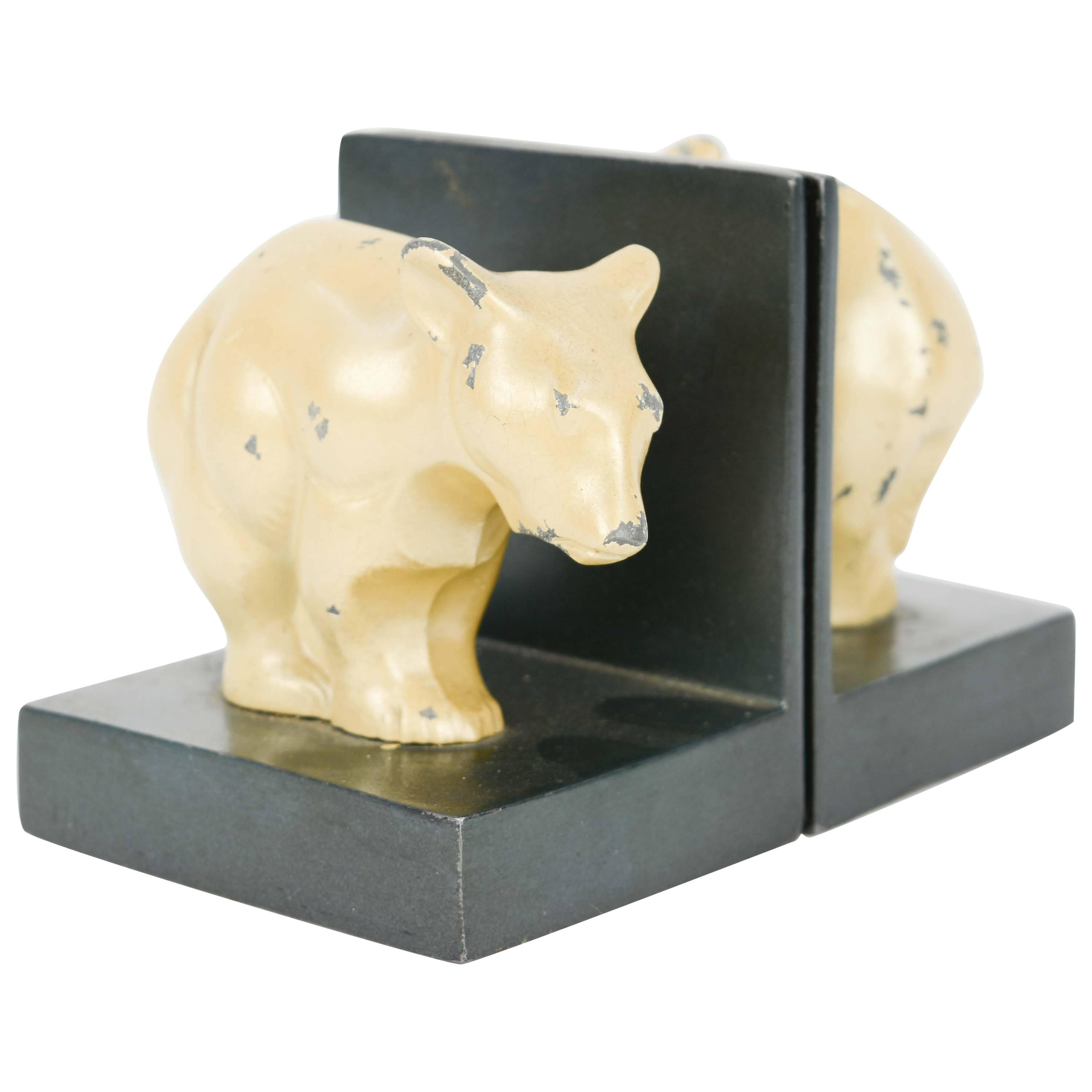 Bauhaus and Early Modernist Abstract Bear Bookends