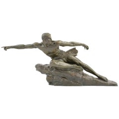 Early 20th Century, Very Large Art Deco Bronze Sculpture by Pierre Le Faguays