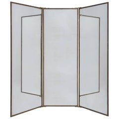 Brass Triptych Mirror, circa 1900