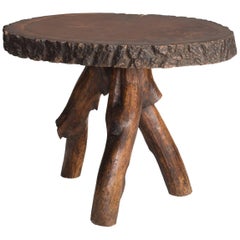 Rustic Tree Stump Table, circa 1870