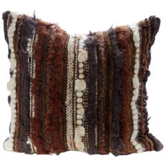 Midcentury, 1960s Fiber Sculpture Pillow by Adela Akers