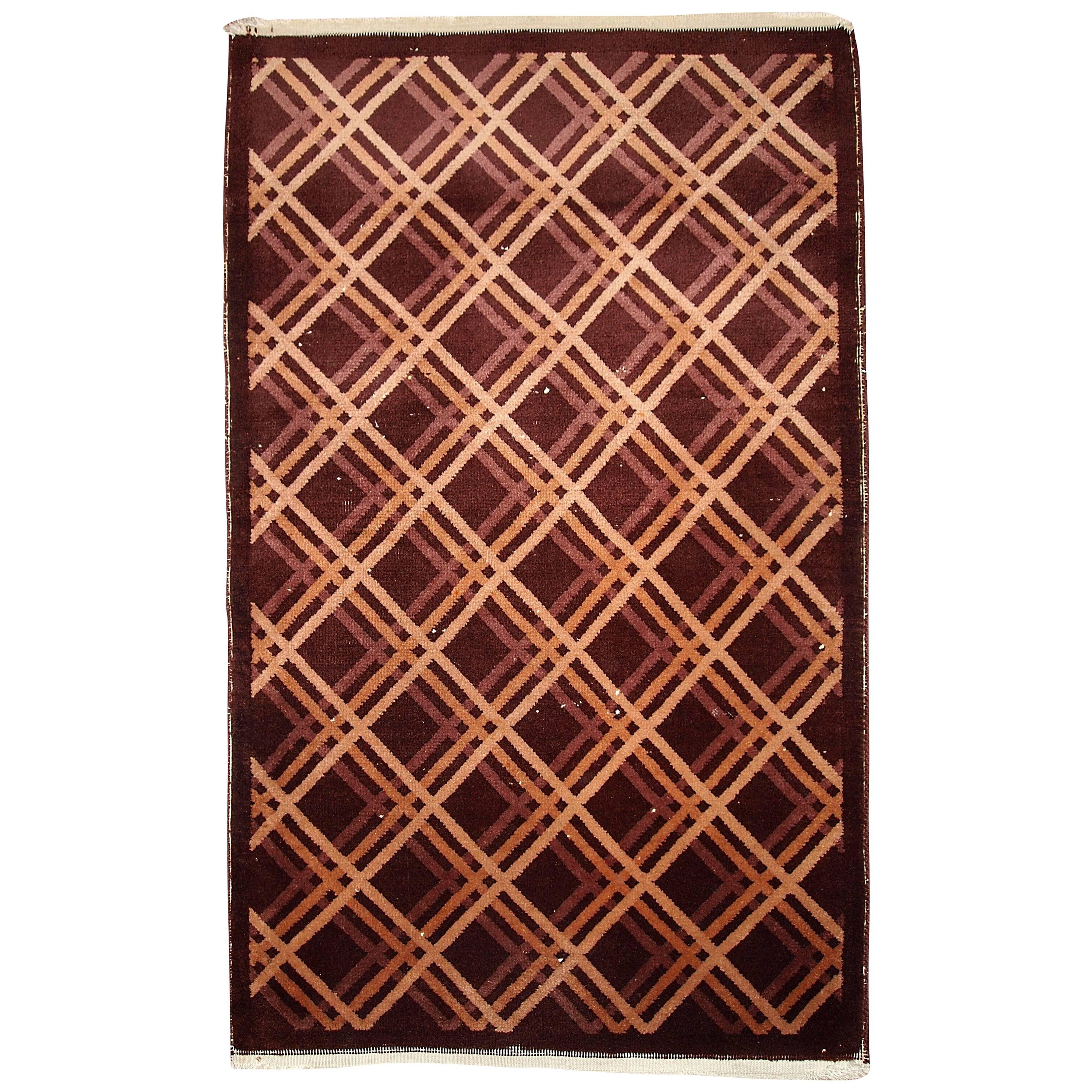 Handgefertigter antiker chinesischer Art-Déco-Teppich, 1920er Jahre, 1B389 im Angebot