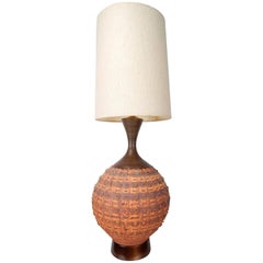 Midcentury Affiliated Craftsman Studio Pottery Lamp by Bob Kinze
