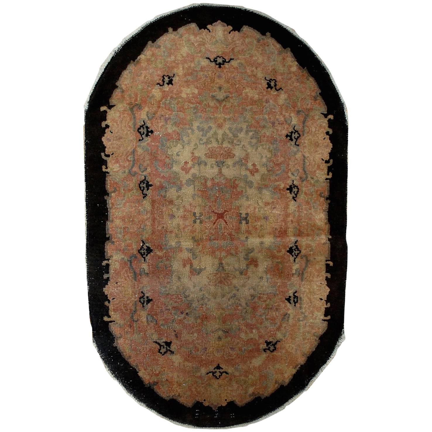 Handmade Antique Art Deco Chinese Rug, 1920s, 1B411