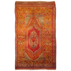 Handmade Antique Turkish Anatolian Rug, 1910s, 1B433