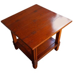 20th Century Arts & Crafts Style Solid Oak Side Table Coffee Table End Table