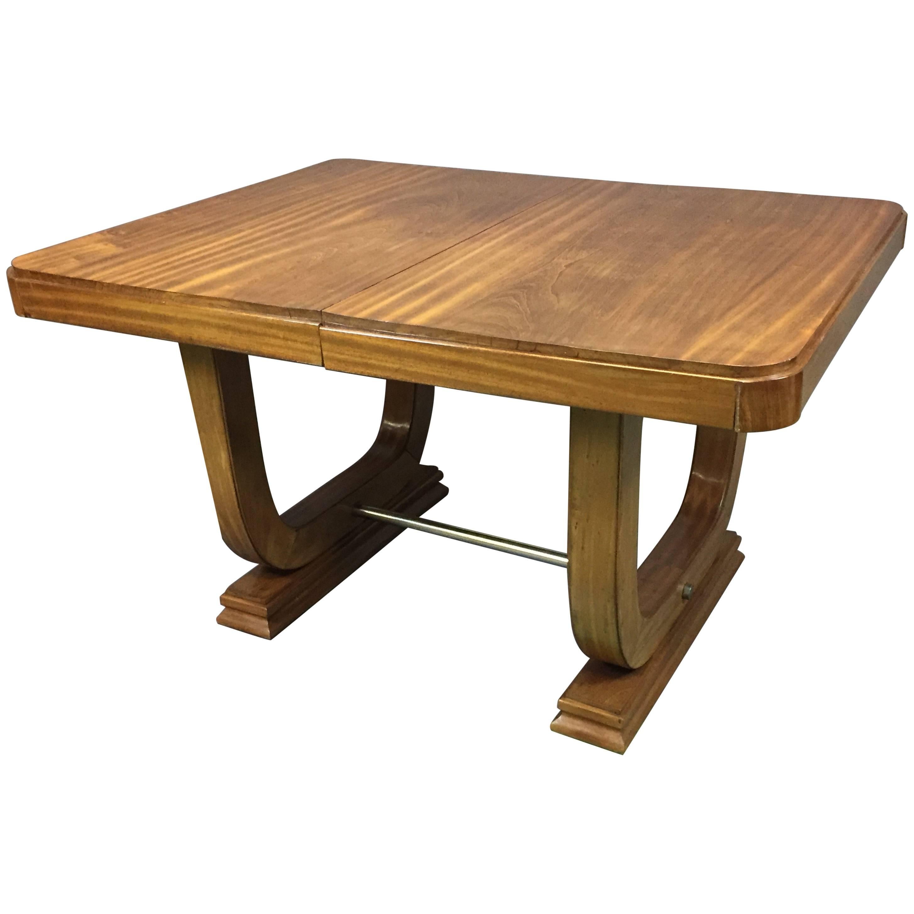 1930s Art Deco Mahogany Dinning Table For Sale